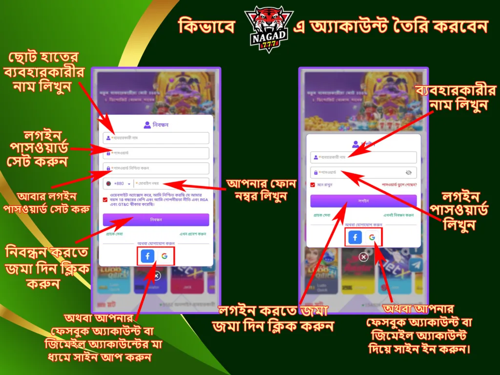 How to register at nagad 777 ?